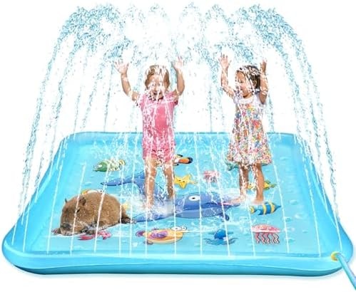Growsland Splash Pad for Toddlers, Outdoor Sprinkler for Kids