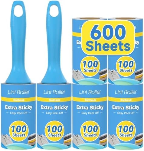 Swihauk 600 Sheets Extra Sticky Lint Rollers for Pet Hair