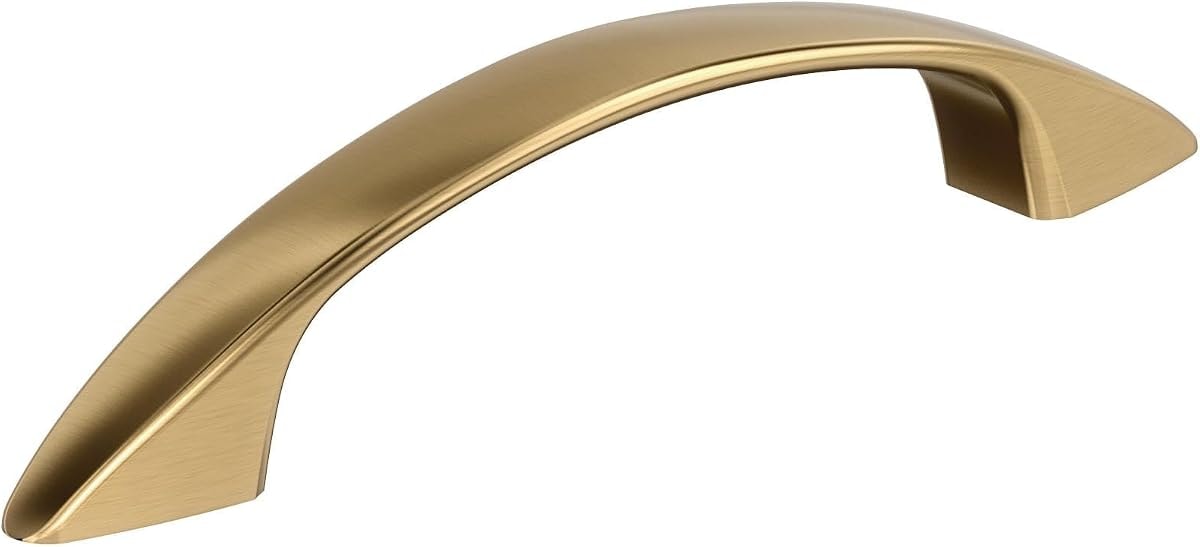 Arc 3 inch (76mm) Center-to-Center Champagne Bronze Cabinet Pull - 25 Pack