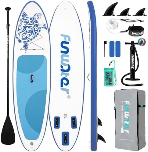 FunWater Inflatable Stand Up Paddle Board with Beginners SUP Accessories|