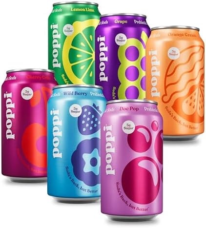 Poppi Prebiotic Soda, Crowd Pleasers, 12 Oz, 12 Pack