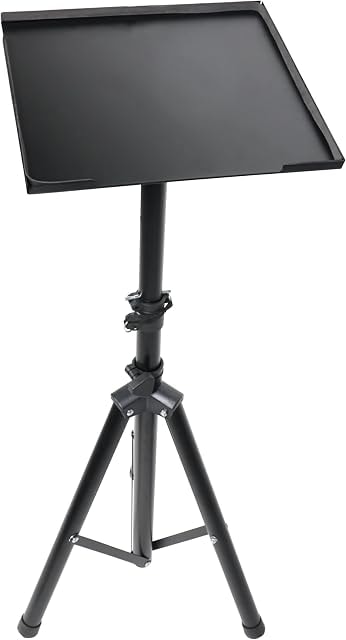 Gemini Sound PST-01 Universal DJ Equipment Accessories Laptop Computer Projector Screen Mount Desk Tripod Stand Tray Perfect for Live, Studio, Home Book Stand or Keyboard Use