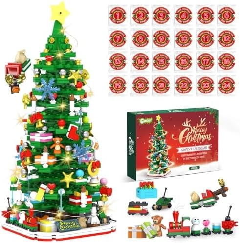 Advent Calendar 2026 Adult Teen Boy Girls Kids Christmas Tree Building Set