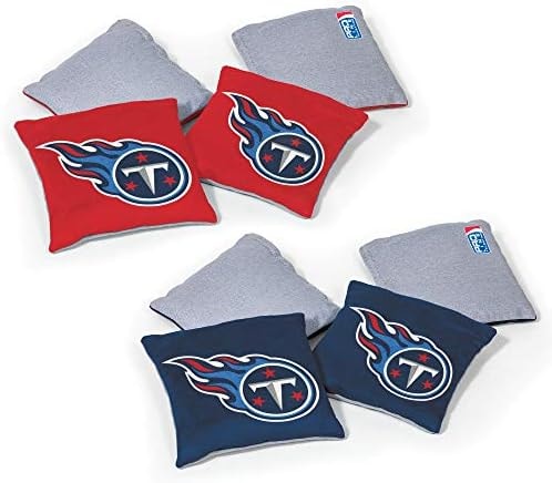 Wild Sports NFL Tennessee Titans 8pk Dual Sided Bean Bags, Team Color