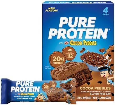 Pure Protein Cocoa PEBBLES™ Protein Bars, 20g Protein, Gluten Free, 4 Ct