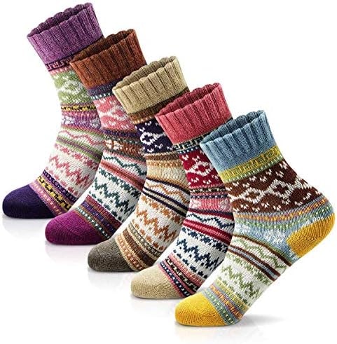 FYC Socks for Women - Stocking Stuffers Gifts for Women - Warm Thick Soft Wool Cozy Crew Socks Christmas Gifts for Woman