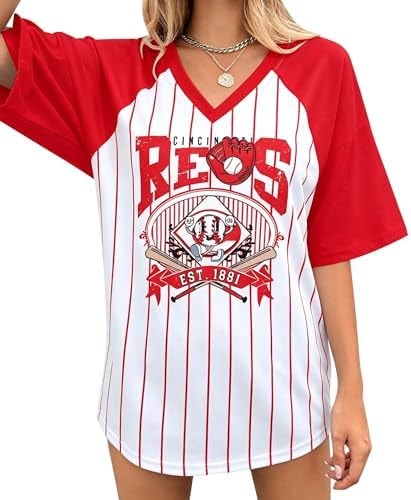 Baseball Shirt Women Oversized Game Day Fan Tshirt Baseball Season Tee Tops