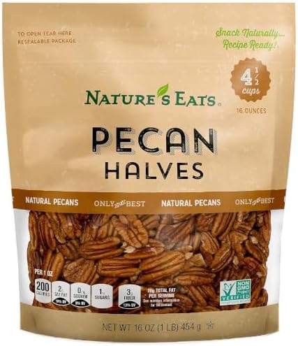 Nature's Eats Halves, Pecan, 16 Ounce (Pack of 1)