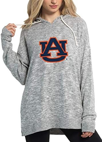 chicka-d NCAA Auburn Tigers Womens Cozy Fleece Tunic, Heather Grey, Medium