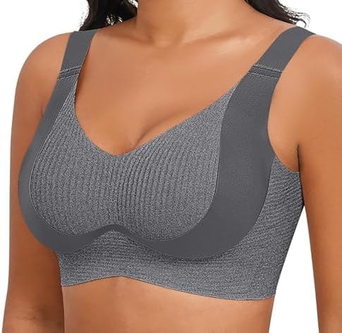Xcutting Full Coverage Everyday Wear T-Shirt Bras Plus Size,Vg Black,2XL