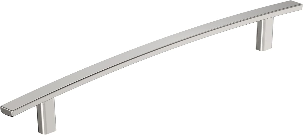 Amerock Cyprus 10-1/16 inch (256mm) Center-to-Center Polished Nickel Cabinet Pull, BP26210PN