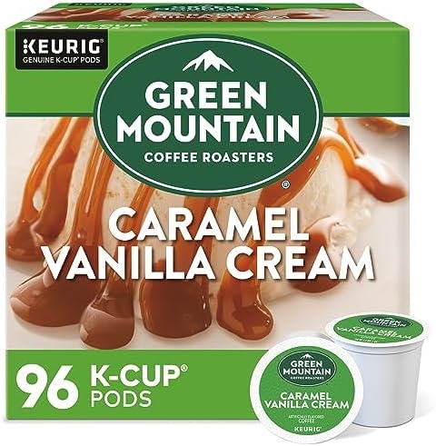 Green Mountain Caramel Vanilla Cream Coffee, K-Cup Pods, 96 Count