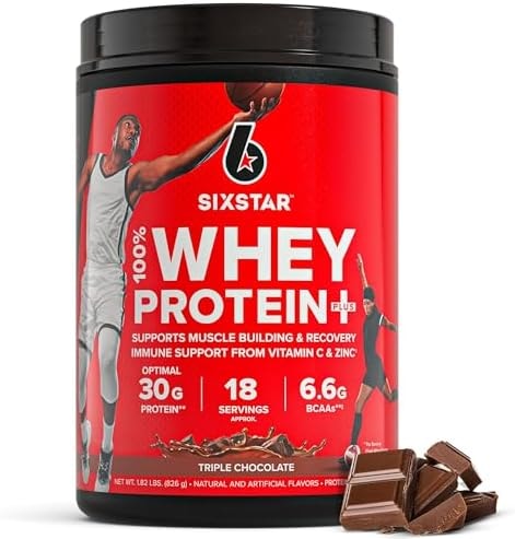 Six Star Whey Protein Powder Plus - Triple Chocolate, 1.82LB