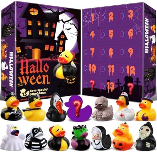 Halloween Advent Calendar 2026, Horror Rubber Ducks with 2 Hidden Figures