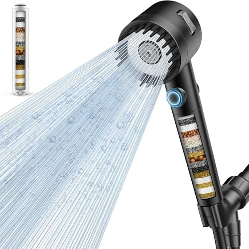 Filtered Shower Head with Handheld,High Pressure 5 Mode Shower with Filters