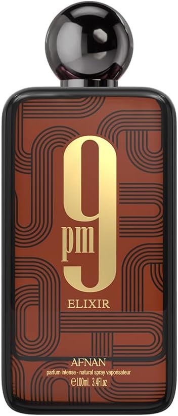 Afnan 9 PM Elixir Unisex Extrait de Parfum, 3.4 Fl. Oz