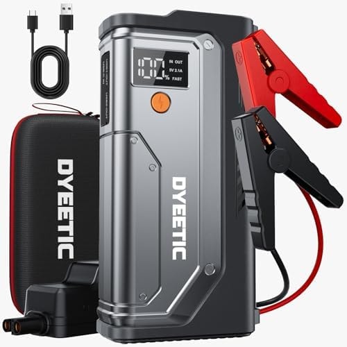 Dyeetic 7000A Jump Starter for All Gas & 12.0L Diesel, 800LM Flashlight