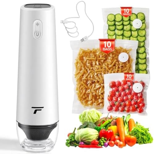 Vacuum sealer for food, Handheld Vacuum Sealer with 30 Reusable Bags