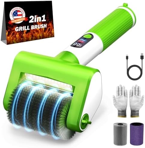 VYTOOV Electric Grill Brush, 800RPM BBQ Grill Cleaner for Outdoor/Camping