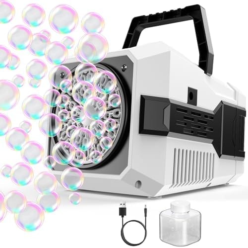 Smlau Bubble Machine for Kids 1-Pack White
