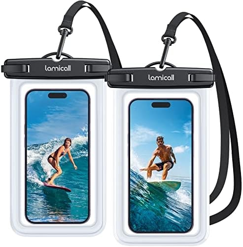 Lamicall Waterproof Phone Pouch, [Easy Lock] IPX8 Water Proof Phone Case
