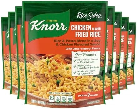 Knorr Rice Sides 8 Count Chicken Flavor Fried Rice For a Tasty Rice Side Dish No Artificial Flavors 5.7 oz