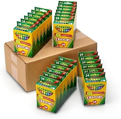 Crayola Crayons Bulk (24 Packs), Teacher Classroom Must Haves & Essentials, School Supplies for Kids, Gifts, Ages 3+