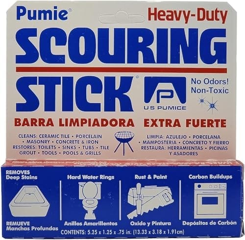 PUMIE Heavy Duty Pumice Scouring Stick, Clean Kitchen Stains and Grills