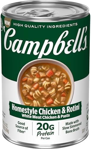 Campbell's Protein Homestyle Chicken and Rotini Soup, 16.1 Oz Can