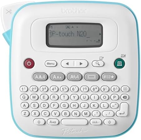 Brother P-Touch PT-N20 Personal Desktop Label Maker, Portable, Handheld and Prints, P-Touch Btag ~½” (12mm) Wide Color Personalized Label Tapes