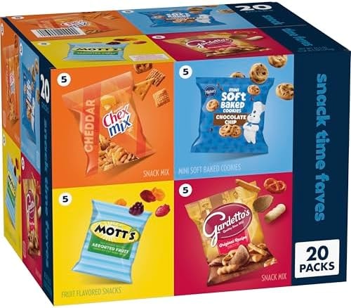 Chex Mix, Mott's, Gardetto's, Pillsbury Cookies Variety Pack, 20 ct