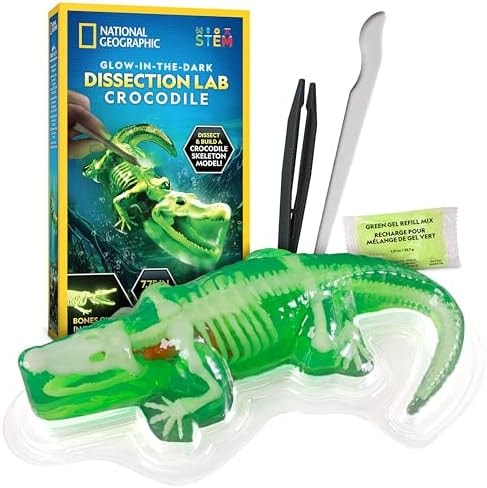 National Geographic Glow in the Dark Crocodile Dissection Lab Kit for Kids