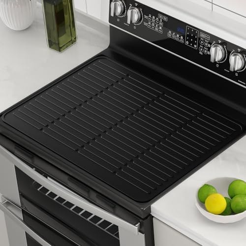 Silicone Stove Top Covers for Electric Stove -28x20 inches Heavy Duty Waterproof Glass Cooktop Protector, Silicone Mats for Kitchen Counter Oven Top Cover Dish Drying Mat