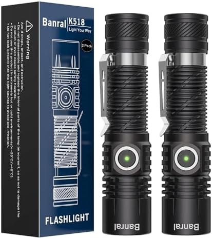 Banral Rechargeable Small Powerful Flashlights, Pocket Mini LED Flash Light