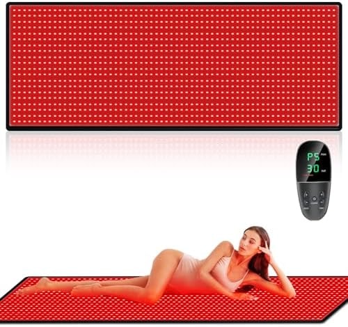 Red Light Therapy Mat for Body Pain Relief,Red Light Therapy Blanket 1280 LEDs Red Near Infrared 660nm 850nm Full Body Pad, 71"x 31" Large Red Light Therapy Pad