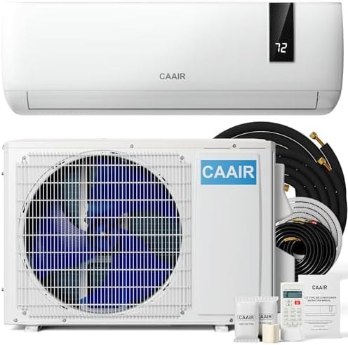 CAAIR 12,000 BTU Mini Split Air Conditioner and Heater | 230V Ductless Wall Mount AC | SEER2 17Inverter Heat Pump | Covers 750 Sq.Ft. | Self-Cleaning with Remote & App Control | Pre-Charged Condenser