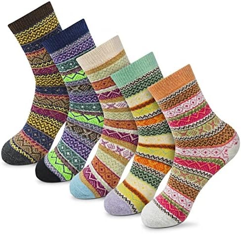 MORECOO Socks for Women - Christmas Gifts for Women - Stocking Stuffers - Thick Wool Soft Warm Cozy Crew Womens Socks