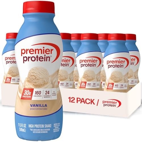 Premier Protein 30g High Protein Shake, Vanilla, 12 Pack
