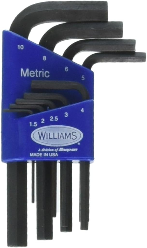 Williams 10509 Short Metric Hex Key Set, 9-Piece