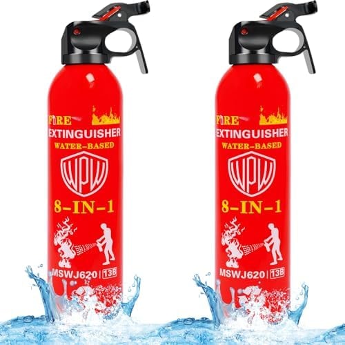 Portable 8-in-1 Water Based Fire Extinguisher for Home Car 2 Pack 21oz Each