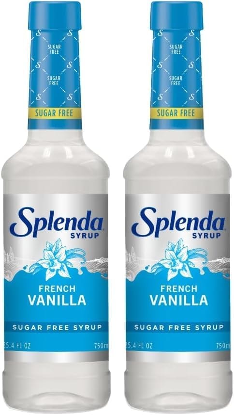 Splenda Coffee Syrup, French Vanilla, Sugar Free, Flavored Liquid Syrups for Drinks, 750 ml Bottle (Pack of 2)