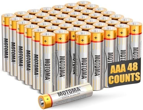 MOTOMA AAA Batteries 48 Pack 1.5V 720mAh Alkaline AAA Battery Long Lasting Power Triple AAA Batteries AAA Sizes for Household Electronic Devices (Non-Rechargeable)