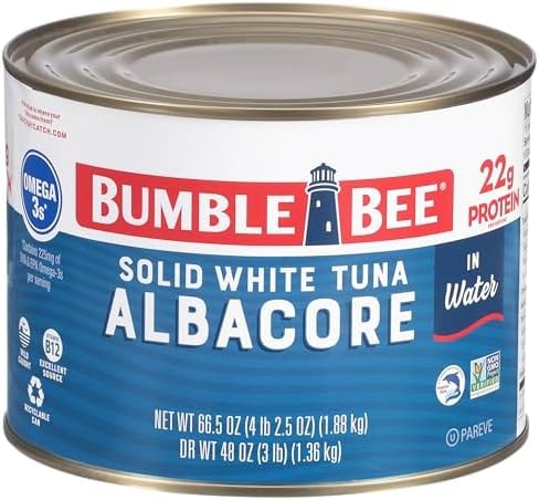 Bumble Bee Solid White Albacore Tuna in Water, 66.5 oz Bulk Can