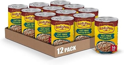 Old El Paso Fat Free Refried Beans, 16 oz (Pack of 12)