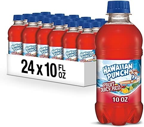 Hawaiian Punch Fruit Juicy Red Fruit Juice Drink, 10 Fl Oz Bottles, 24 Count (4 Packs Of 6), Ready-to-drink, On-the-go, Caffeine-free, Carbonation-free, Gluten-free, Excellent Source Of Vitamin C