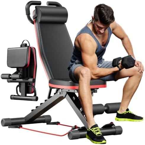 14-in-1 Adjustable Weight Bench 1000LBS Foldable Workout Bench