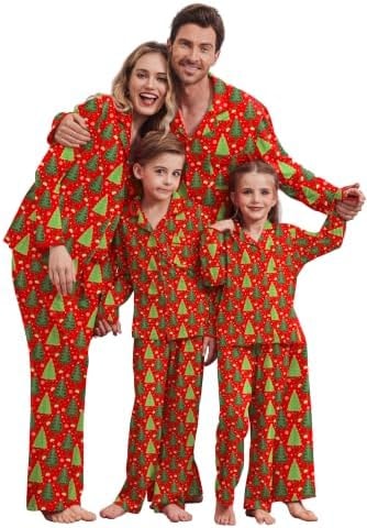 Ekouaer Family Christmas Pajamas Matching Pjs Sets for Women, Men and Kids