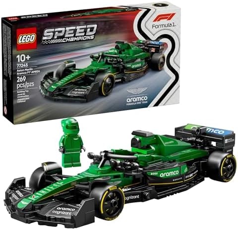 LEGO Speed Champions Aston Martin Aramco F1 AMR24 Race Car Toy - Building Set for Kids, Boys & Girls, Ages 10+ - Toy Car for F1 Fans - Gift Idea for Birthday - 77245