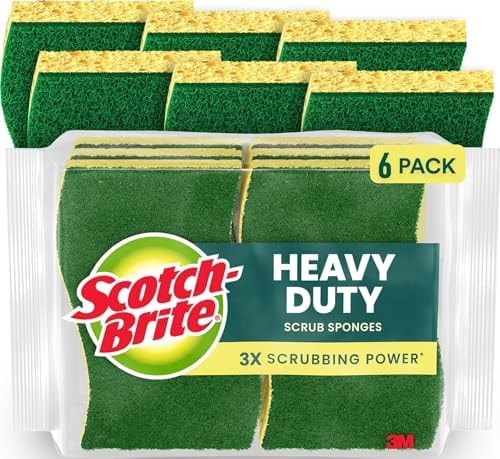 Scotch-Brite Heavy Duty Scrub Sponge, 6 Pack