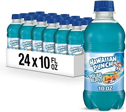 Hawaiian Punch Polar Blast Fruit Juice Drink, 10 Fl Oz Bottles, 24 Count (4 Packs Of 6), Ready-to-drink, On-the-go, Caffeine-free, Carbonation-free, Gluten-free, Excellent Source Of Vitamin C